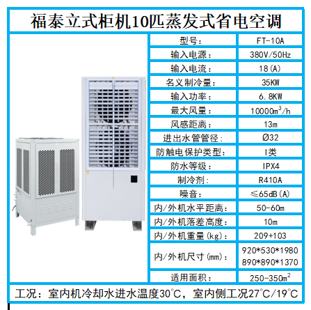 10p工业节能空调参数